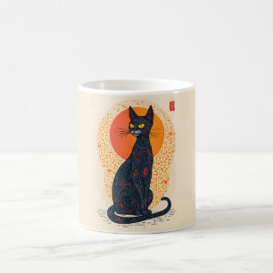 Konstnärlig katt kaffemugg