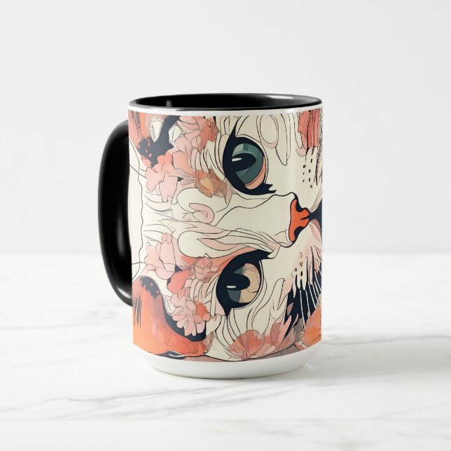 Konstnärlig katt mugg (Framsida vänster)