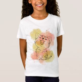 Konstnärlig kattdesign t shirt