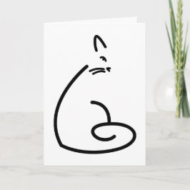 Konstnärlig kattSilhouette Kort