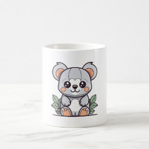 Konstnärlig Kawaii Magisk Koala Vektor Kaffemugg
