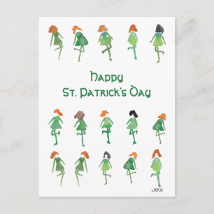 Konstnärlig keltisk St. Patrick's Day Boho Irish D Vykort