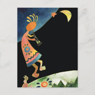 Konstnärlig Kokopelli Blank Vykort