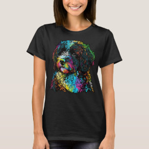 Konstnärlig kolorös pop målad portugisiska Vatten T Shirt