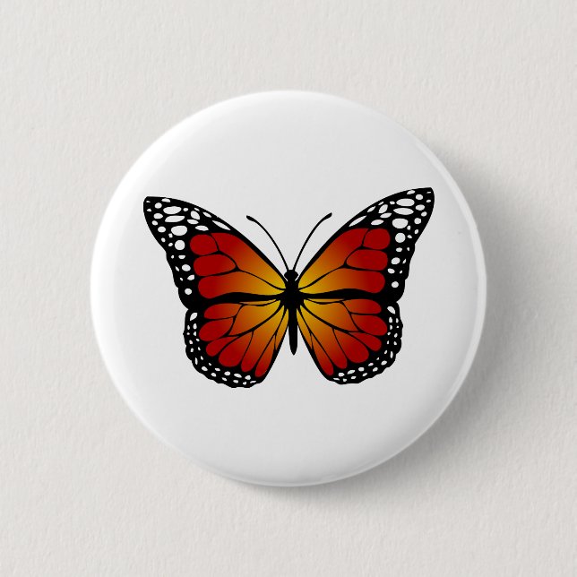 Konstnärlig konst av Abstrakten Butterfly Monarch Knapp (Framsida)