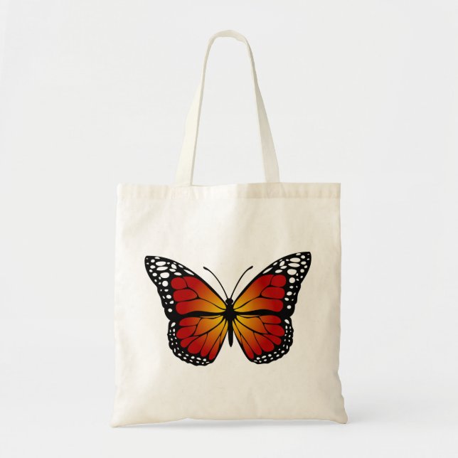 Konstnärlig konst av Abstrakten Butterfly Monarch Tygkasse (Framsidan)