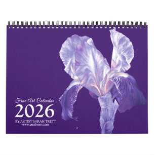 Konstnärlig konst av konstnären Sarah Trett blomma Kalender