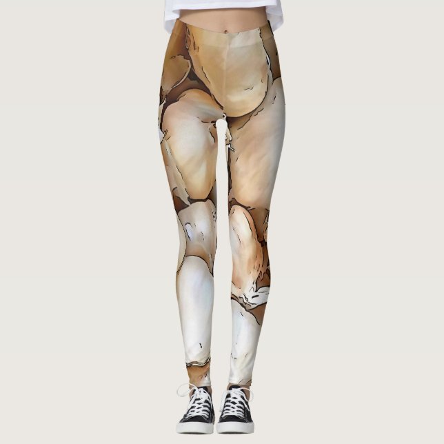 Konstnärlig konturkonst av Lökar Leggings (Framsida)