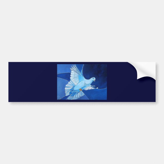 Konstnärlig konturkontur i Cerulean Blue Bildekal (Framsidan)