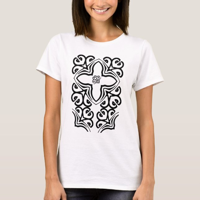 Konstnärlig Kor Dam Långärmad Tee Shirt (Framsida)