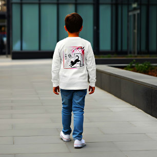 Konstnärlig Körsbärsblomskatt Fotboll För Japanska T Shirt