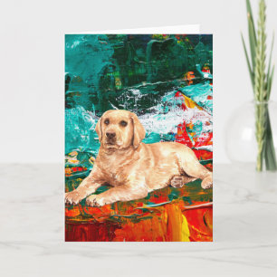 Konstnärlig Labrador-Abstrakt Kort