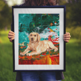 Konstnärlig Labrador-Abstrakt Poster