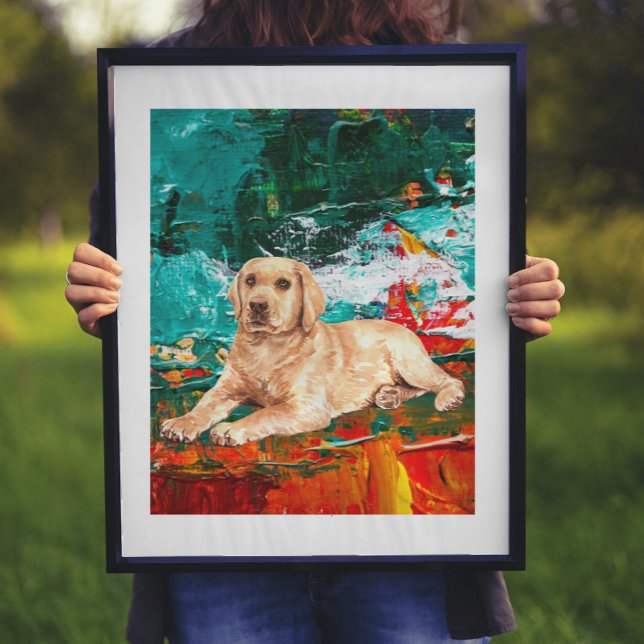 Konstnärlig Labrador-Abstrakt Poster (Skapare uppladdad)