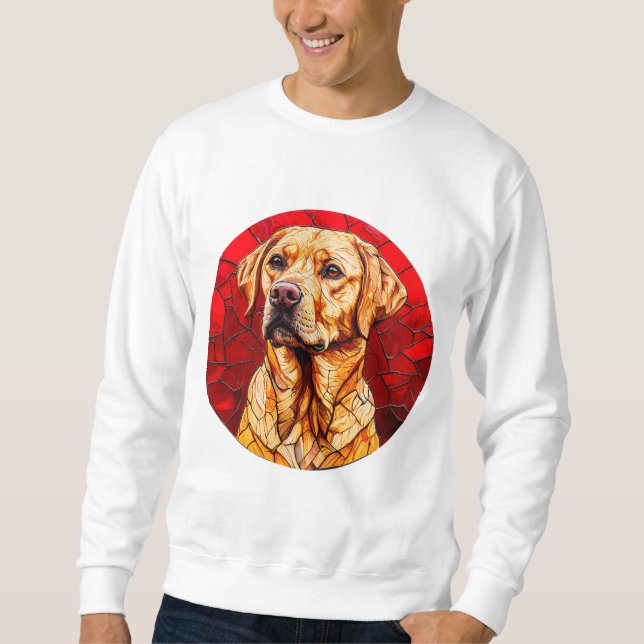 Konstnärlig Labrador Retriever Hund Djurfantast Pr Lång Ärmad Tröja (Framsida)