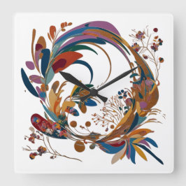 Konstnärlig låda för akryl 10,75 tum fyrkantig klocka