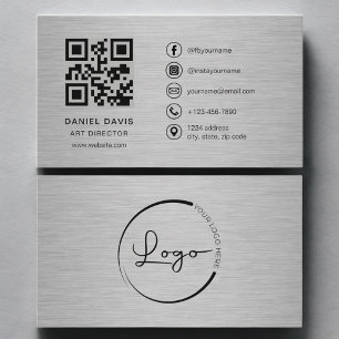 Konstnärlig ledare Metall QR-kod Visitkort