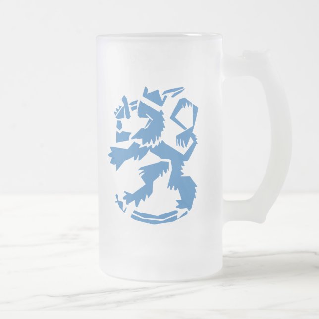 Konstnärlig Lejon Frostad Glas Mugg (Höger)