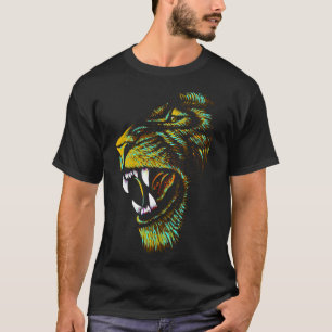 Konstnärlig Lejon huvudillustration - Lejon T-Shir T Shirt