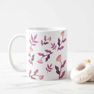 Konstnärlig Lila blomma Kaffemugg