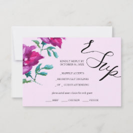 Konstnärlig Lila Ro Watercolor Hand-målad OSA Kort