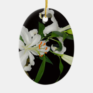 Konstnärlig Lily Collection-1 Julgransprydnad Keramik