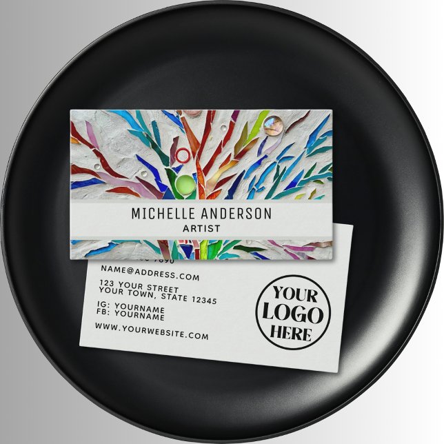 Konstnärlig Logotyp färgstark Visitkort (Skapare uppladdad)