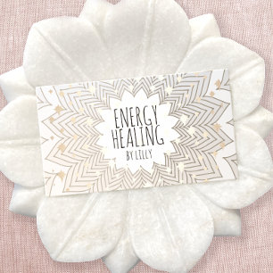 Konstnärlig Lotus Flower Mandala Holistic Healer Visitkort