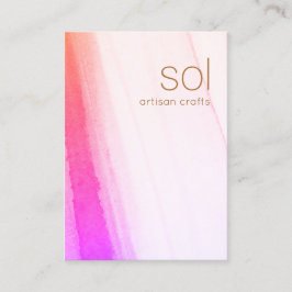 Konstnärlig Magenta av Rosa Vattenfärg Visitkort