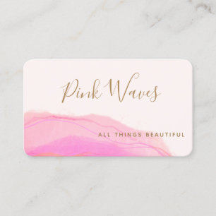 Konstnärlig Magenta Rosa Vattenfärgsföretag för Visitkort