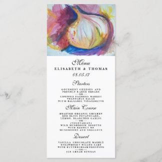 Konstnärlig målning av vitlök Porträtt Meny