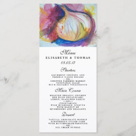 Konstnärlig målning av vitlök Porträtt Meny