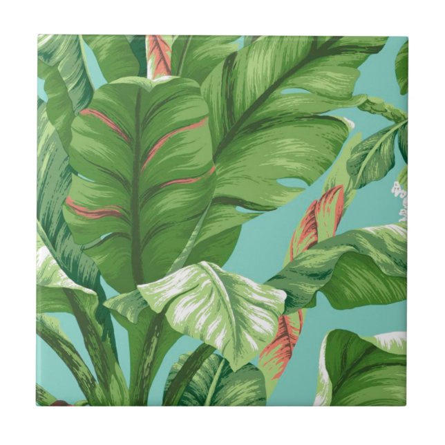 Konstnärlig målning för bananlöv- & kakelplatta (Framsidan)