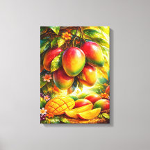 Konstnärlig mangoträdgårdsillustration