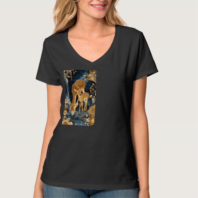 Konstnärlig marockansk t-shirt för kvinnor (Framsida)