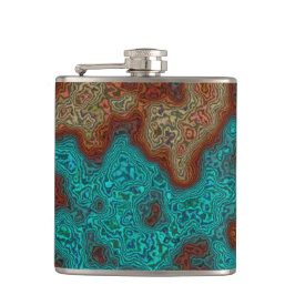Konstnärlig Mineralsk Kartdesign> Hip Flask Fickplunta