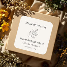 Konstnärlig Minimalistisk Botanisk Etikett