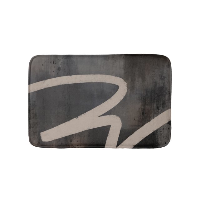 Konstnärlig, modern brun Abstrakt Badrumsmatta (Framsidan)