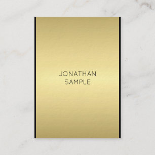 Konstnärlig Modern Glamour Elegant Svart Guld Elit Visitkort