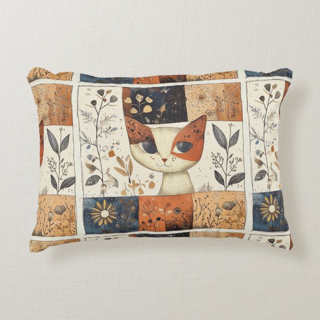 Konstnärlig modern kute i medelårhundradet prydnadskudde (Framsidan)