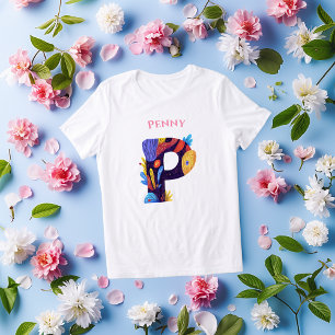 Konstnärlig monogram - Bokstav P Djärv och livfull T Shirt