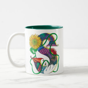 Konstnärlig monogrammad kaffe mugg