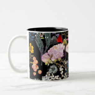 Konstnärlig Multifärgad Flower Collage Mugg