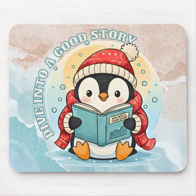 Konstnärlig Musmatta för Scholar Penguin Storytime (Framsidan)