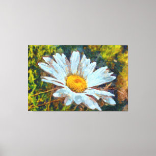 Konstnärlig närhet till en marguerit Daisy blomma Canvastryck