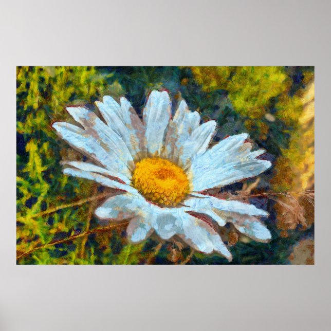 Konstnärlig närhet till en marguerit Daisy blomma Poster (Framsidan)