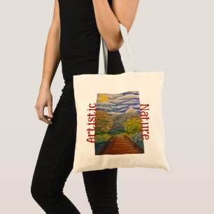 Konstnärlig Natur Canvas Väskad Tote Tygkasse