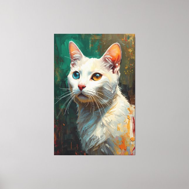 Konstnärlig Oljemålning Khao Manee Porträtt Vibran Canvastryck (Framsida)