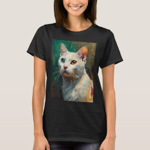 Konstnärlig Oljemålning Khao Manee Porträtt Vibran T Shirt