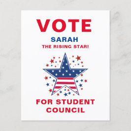 Konstnärlig omröstning för klassordförande: stigni flygblad